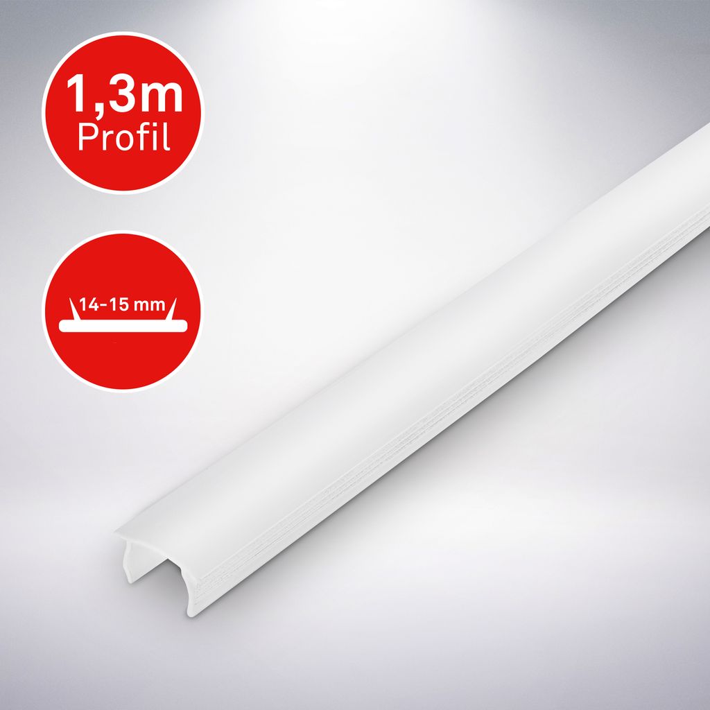 Pimp your Panel Diffusor 14-15mm Spaltmaß - für Wandpaneele, 130cm, Klemmbar, Kürzbar, Weiß