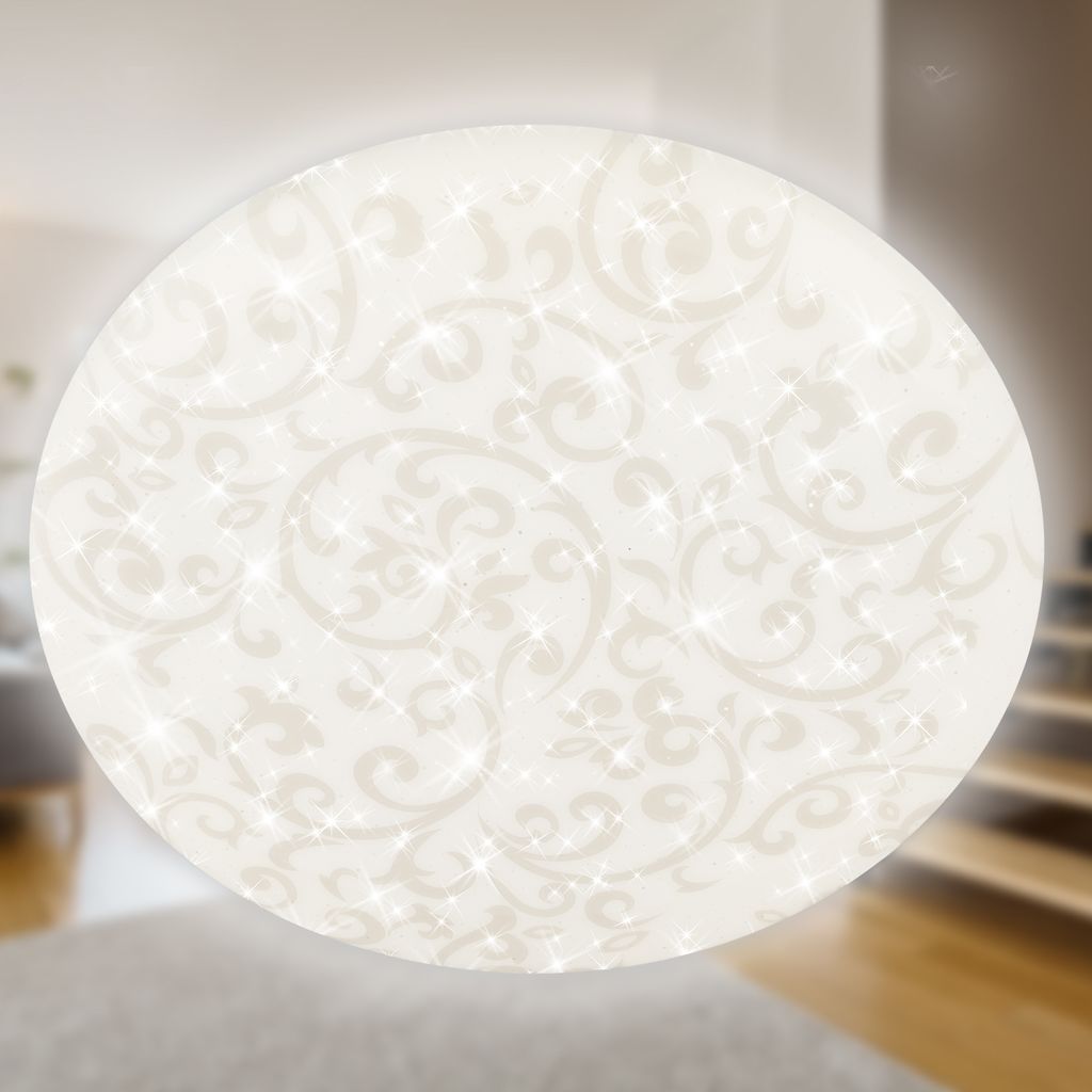 Nebo Deckenleuchte Ø38 cm - 20W, 2400lm, LED, Sternenhimmel, Neutralweiß, Weiß, Forales Muster