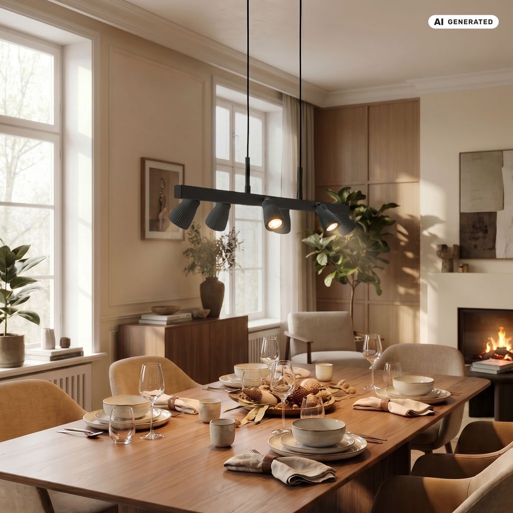 Riff Hängelampe - Schwenkbar, LED, Warmweiß, Altweiß