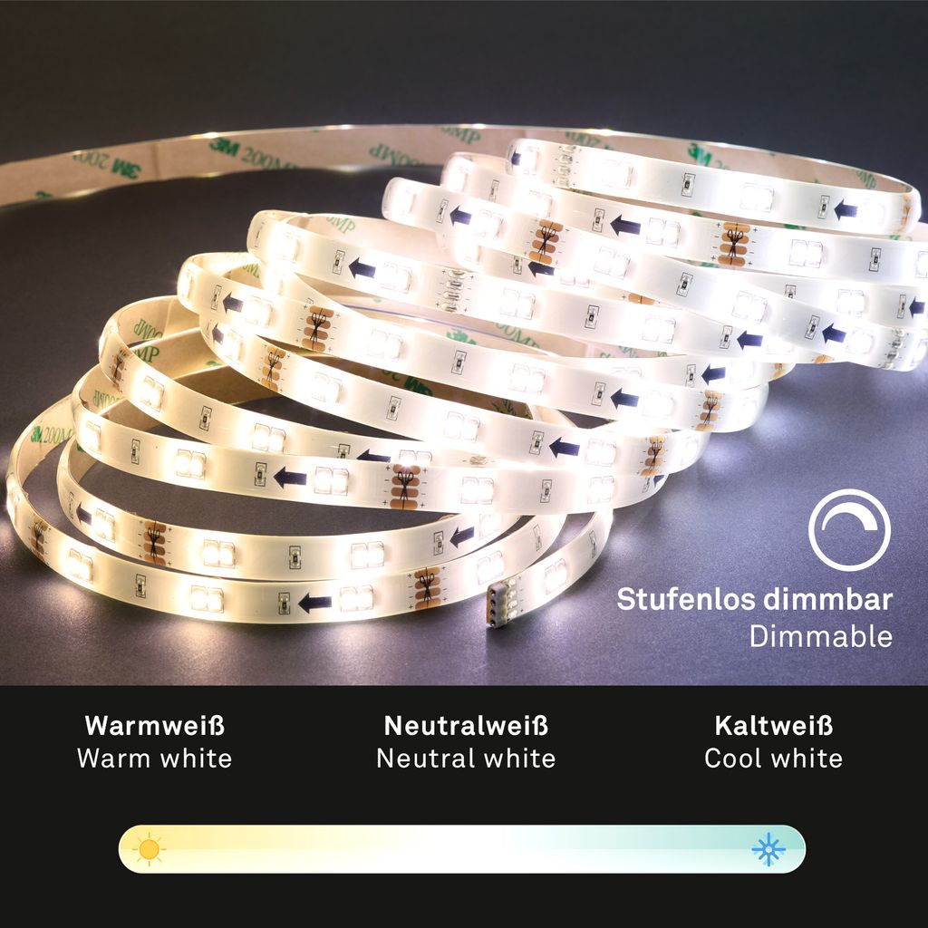 CCT LED Band 500 cm 18W 1650lm weiß