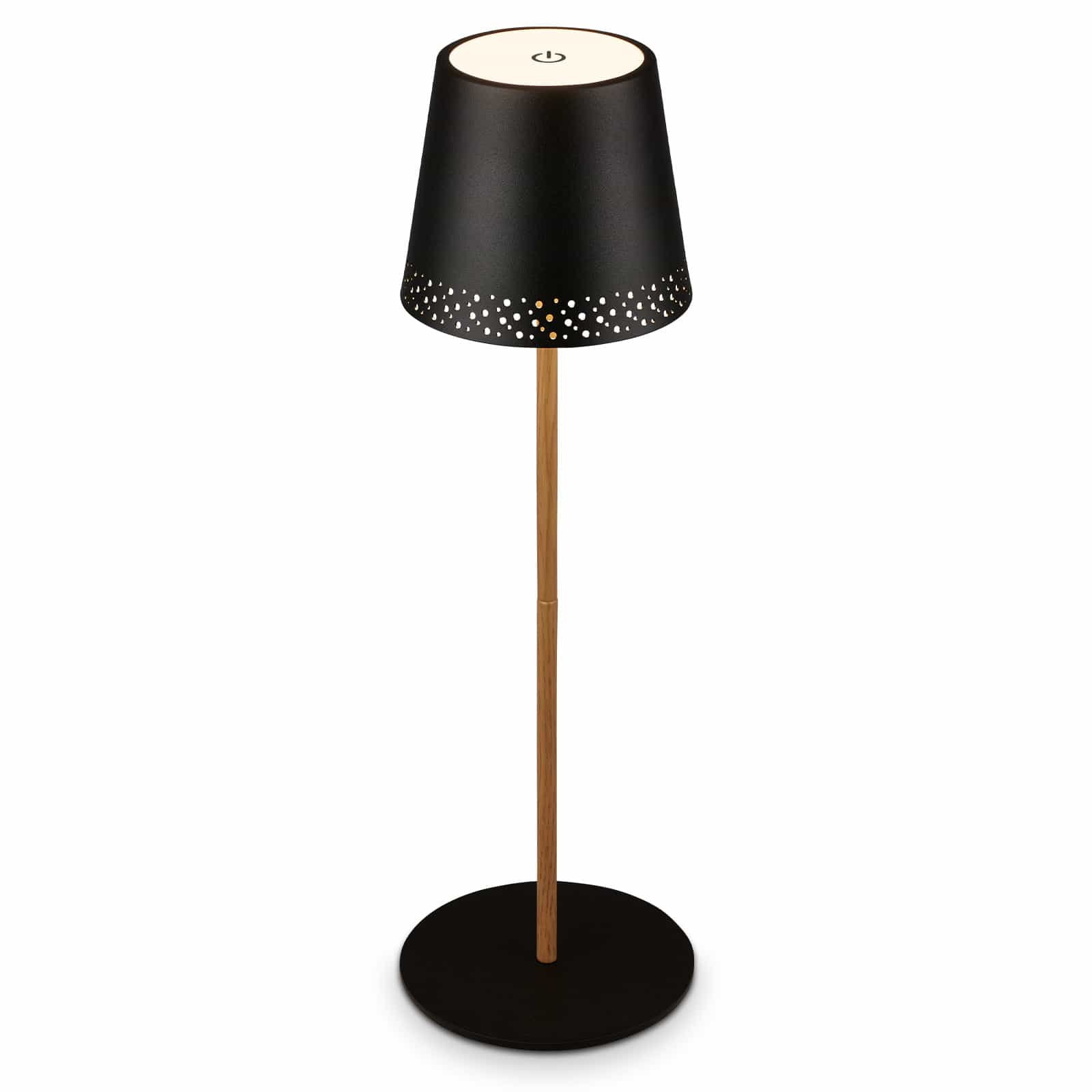 LED Lampe de table à accu 38 cm 2,6W 280lm noir