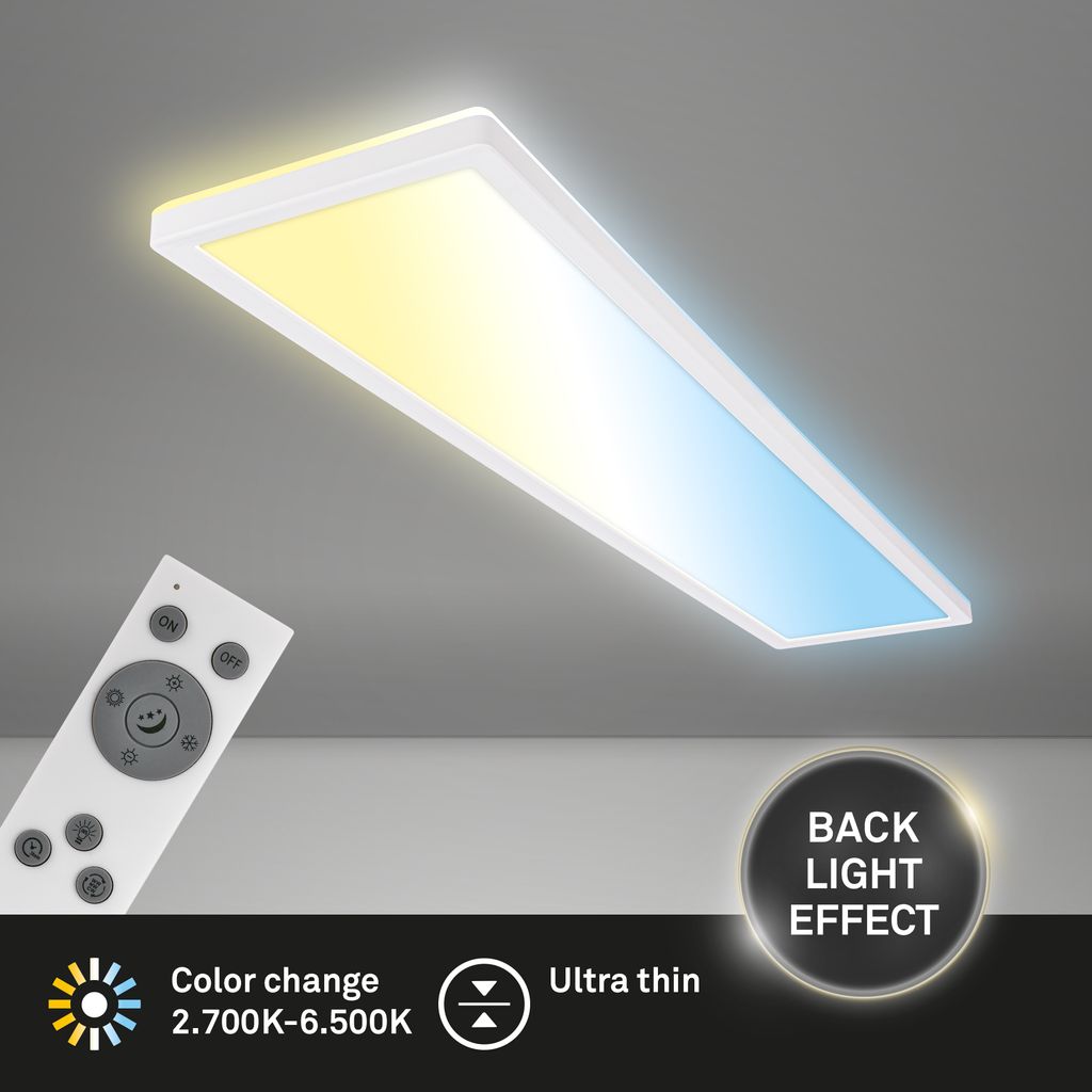 LED Deckenlampe 98cm LED Deckenleuchte LED Panel Flach Dimmbar Fernbedienung 2