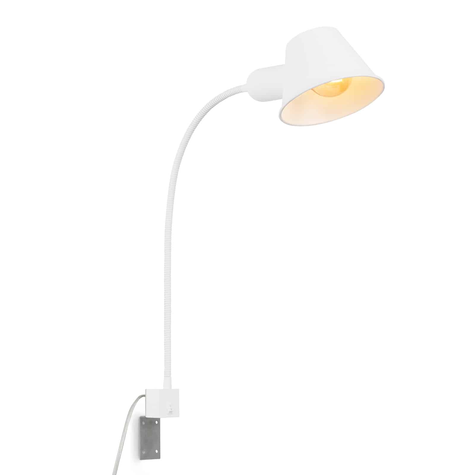 Clip-on/plug-in luminaire Ø 14 cm 1x exkl. E27 10W white