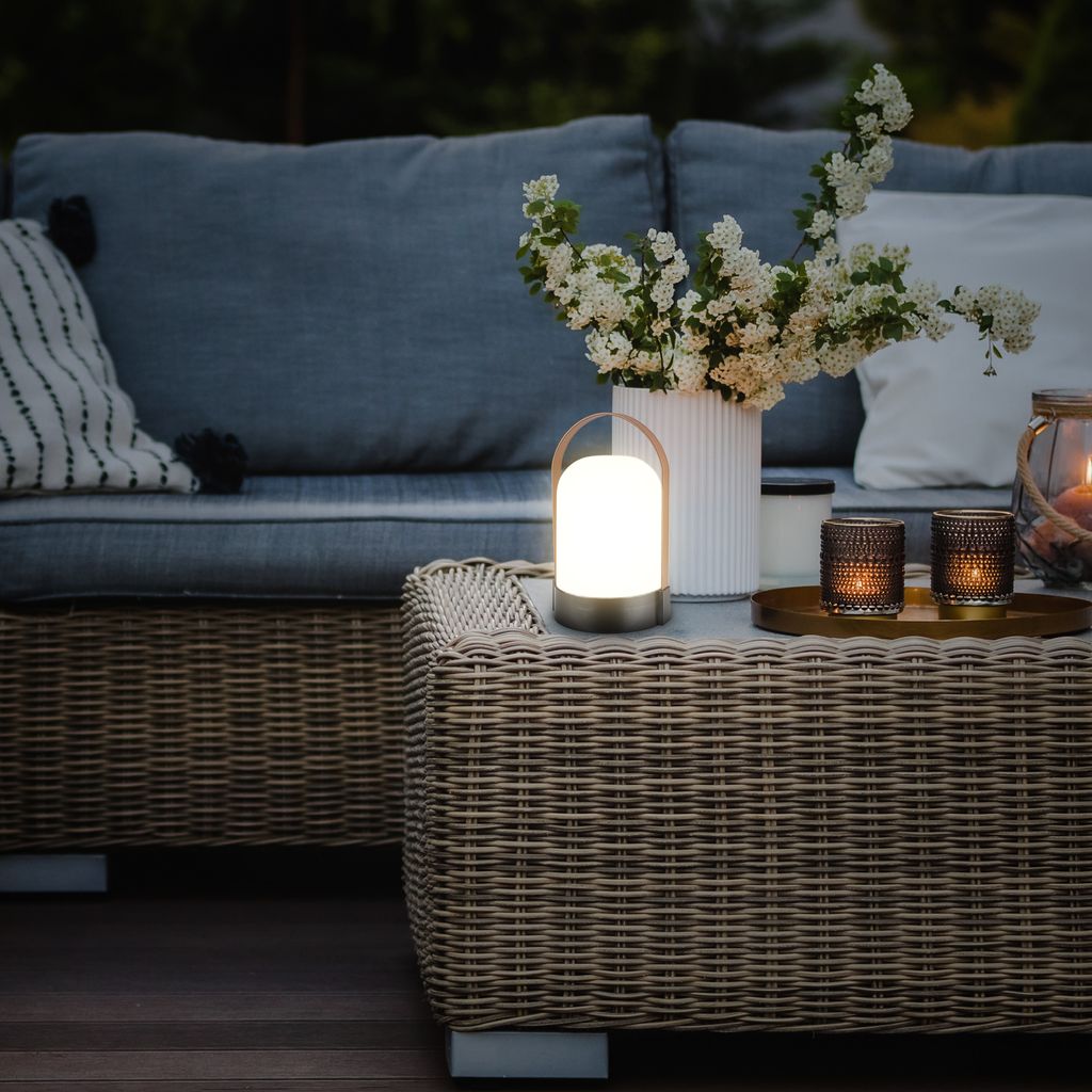 Asa Big Tischlampe - 1W, 90lm, Kabellos, LED, Dimmbar, Warmweiß, Anthrazit