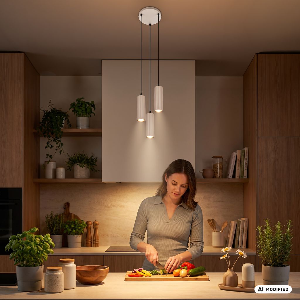 Ida Pendelleuchte - GU10 Fassung, max. 9W, Höhenverstellbar, Beige