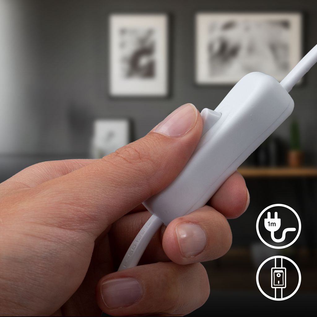 Tischlampe Tischleuchte Schlafzimmer Büro Kabelschalter Keramik Flur 3