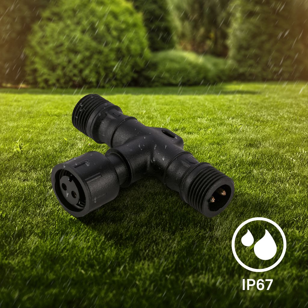 CONNECT TO SHINE 3er Set T-Verbinder für System-Erweiterungen, IP67