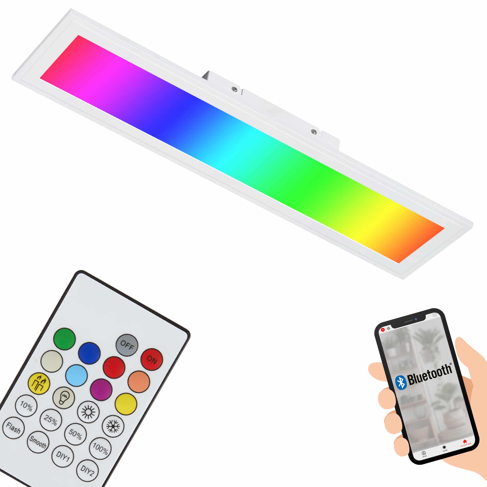 Smart RGB CCT LED Panel 59,5 cm 18W 1600lm weiß