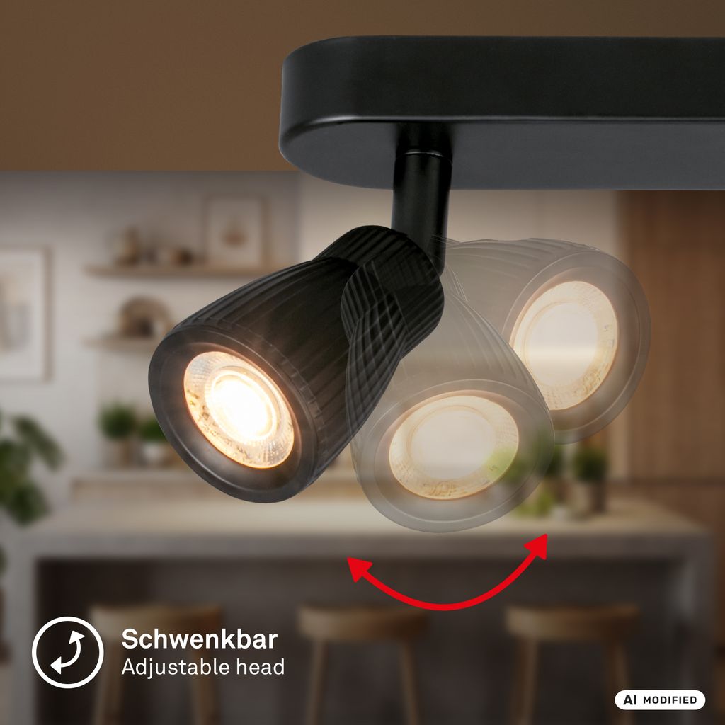 Riff Ceiling Spotlight 20 cm - 14W, 1600lm, LED, Adjustable, Black