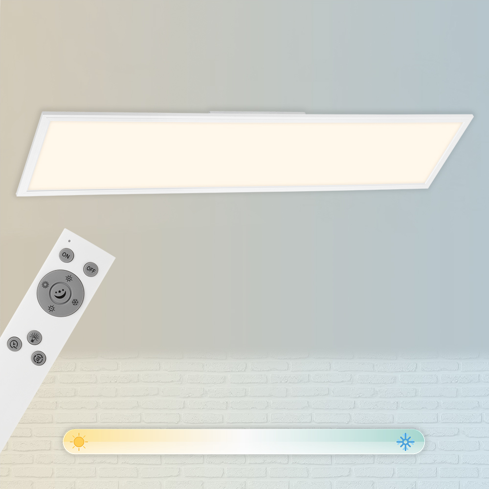 LED Panel Dimmbar Fernbedienung Ultraflach CCT 36 W weiß Metall Briloner 8