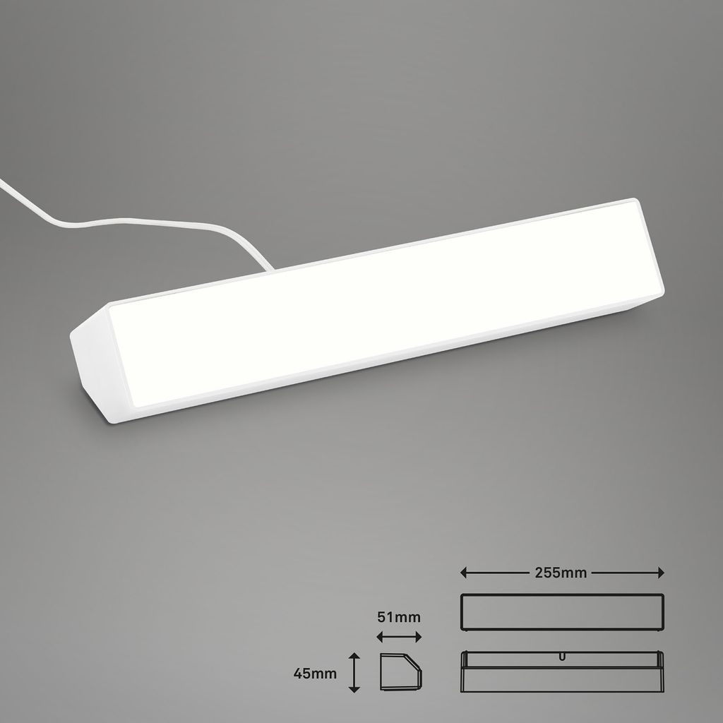 CCT RGB Wall Washer, 25,5 cm, 9 W, 850 lm, Weiß