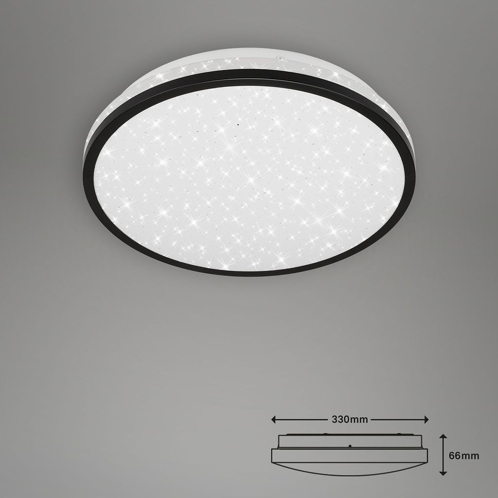 STERNENHIMMEL LED Deckenleuchte, Ø 28 cm, 12 W, Schwarz