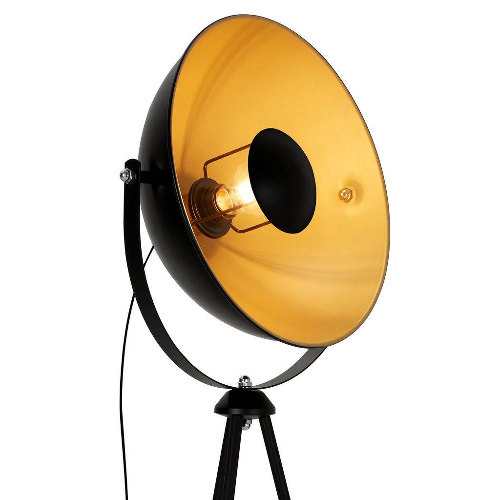 Retro-Stehleuchte BRILONER LEUCHTEN SAND. 60 W. IP20. schwarz-gold. Metall. exkl. 1x E27. 58 x 34.5 x 148 cm 7