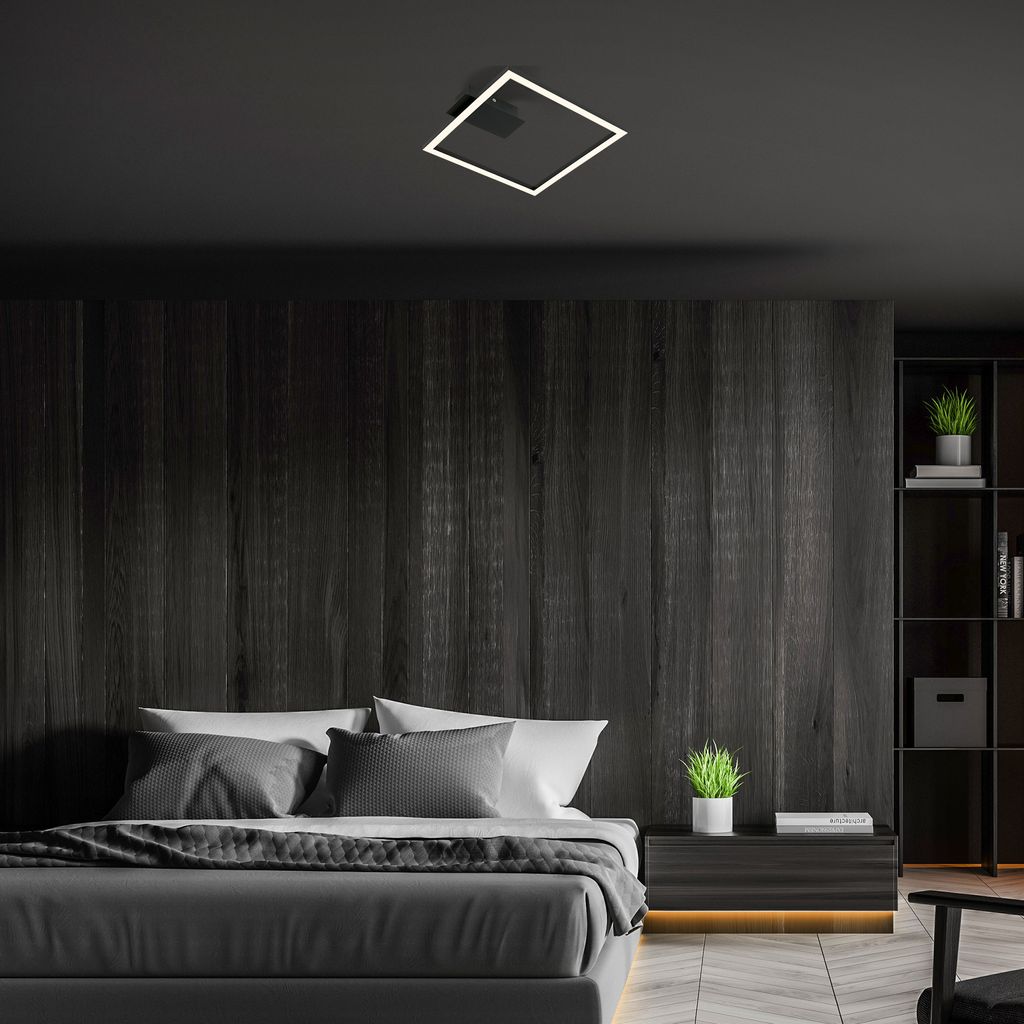 LED Deckenleuchte, 26,5 cm, 14W, 400lm, schwarz