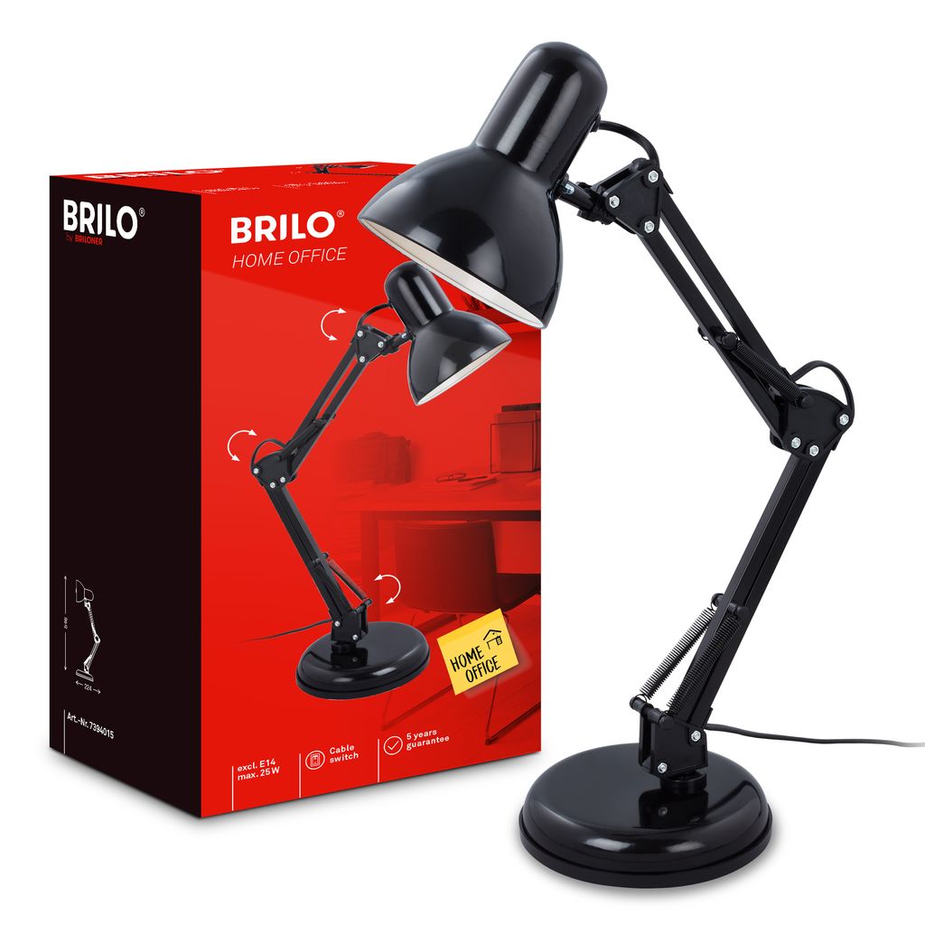 Tafellamp Ø 15,5 cm 1x exkl. E14 25W zwart