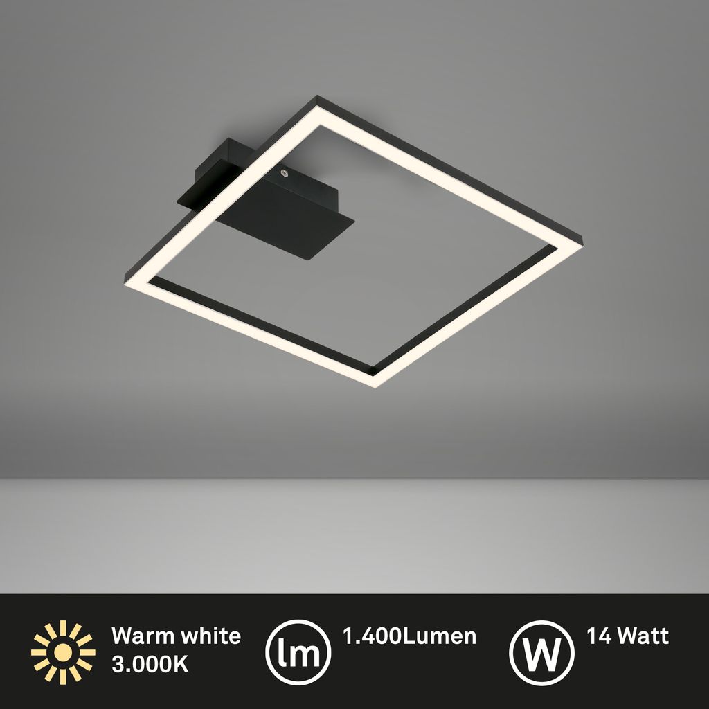 LED Deckenleuchte, 26,5 cm, 14W, 400lm, schwarz