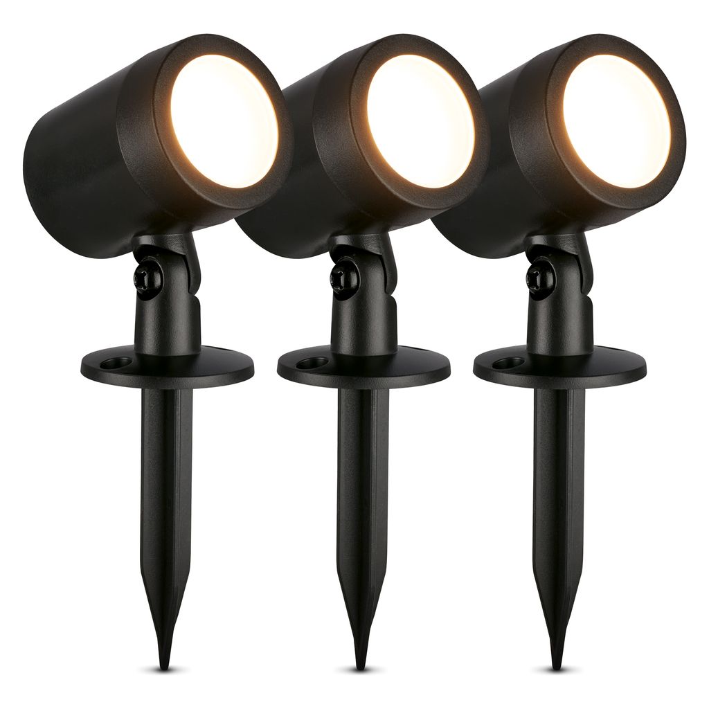 Briloner LED Gartenstrahler, Stecker, Spritzwasserschutz, schwenkbar