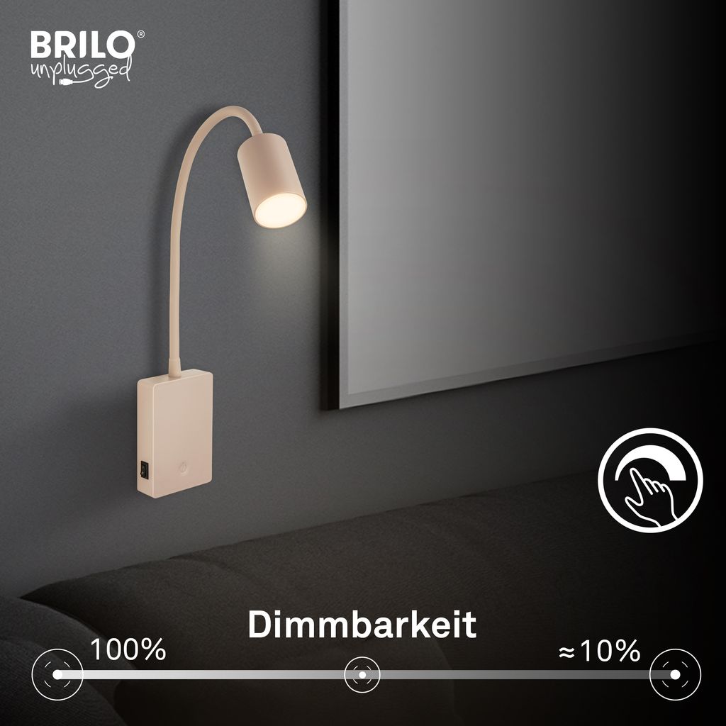 Smooth Leselampe - 2W, 150lm, Akku, LED, Dimmbar, Beige