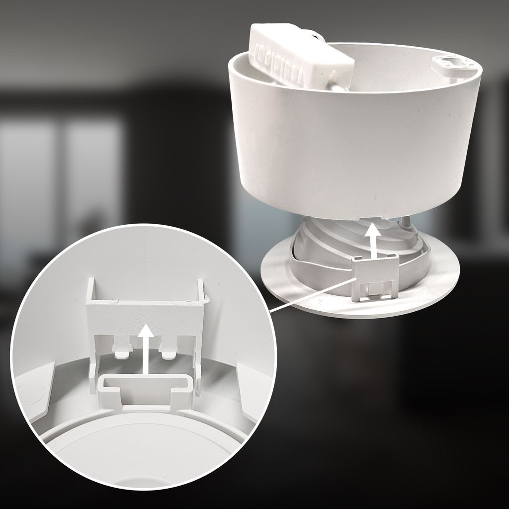 LED Einbaustrahler & Aufbauspot Ø90 mm, Dimmbar, 5W, 230V, Warmweiß, schwenkbar, Weiß