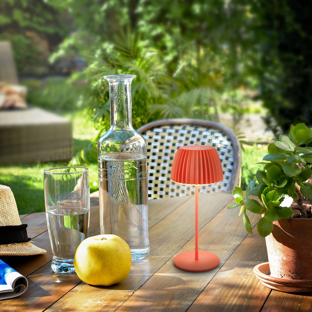 LED Tischlampe Akku LED Tischleuchte Dimmbar Kabellos Touch Aussen/Innen 9