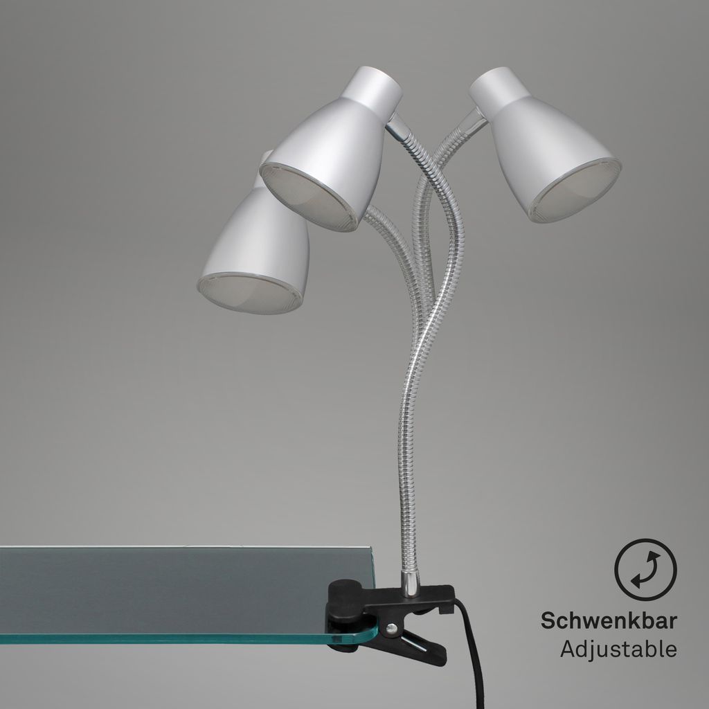 LED Klemmleuchte 28,5 cm 2,5W 250lm titan