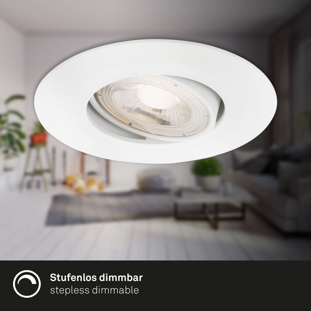 LED Einbauleuchte 4,4 cm 3x 4,9 Watt 480lm weiß