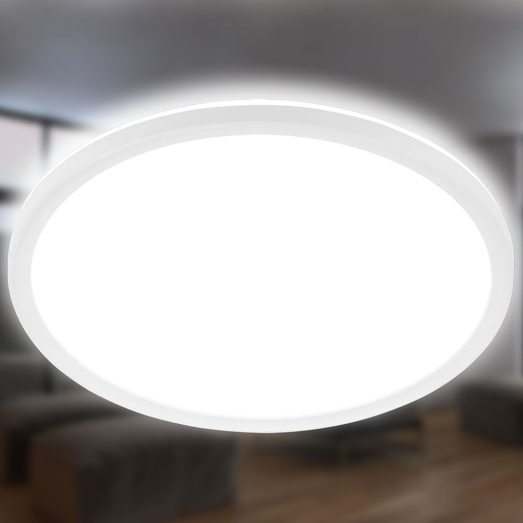 Slim LED Panel, backlight, flat, 48cm round, 30W, 4000K, white