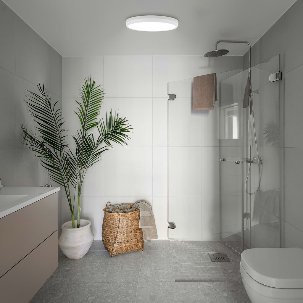 Navaro Deckenleuchte Ø37,5 cm - 24W, 2900lm, Neutralweiß, IP44, Weiß