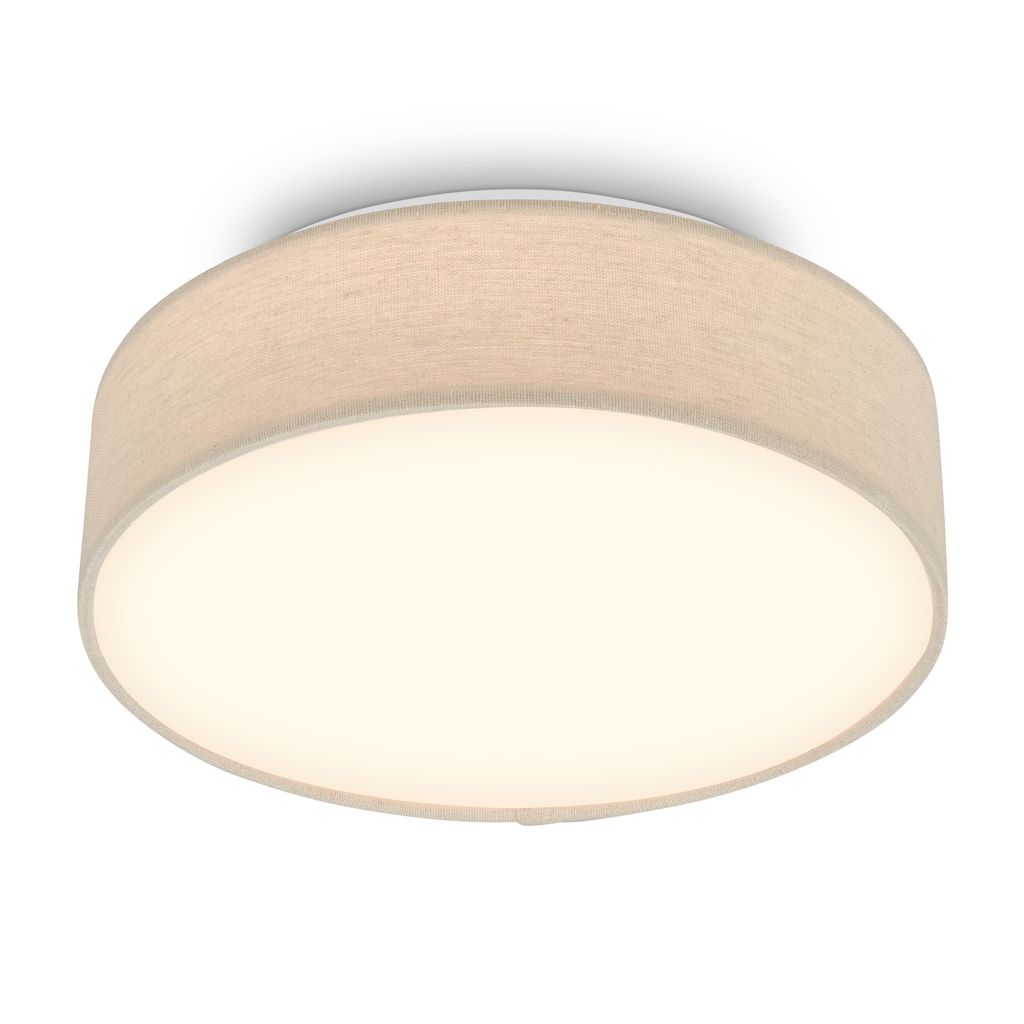 Duck Deckenlampe Ø30 cm - 16W, 1800lm, LED, Warmweiß, Stoffschirm, Beige