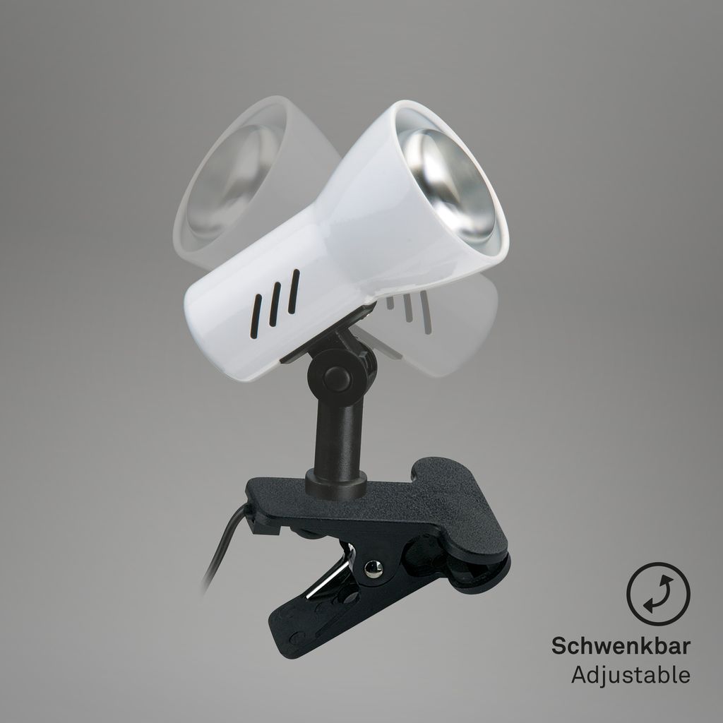 Klemmleuchte 11,5 cm 1x exkl E14 40W weiß