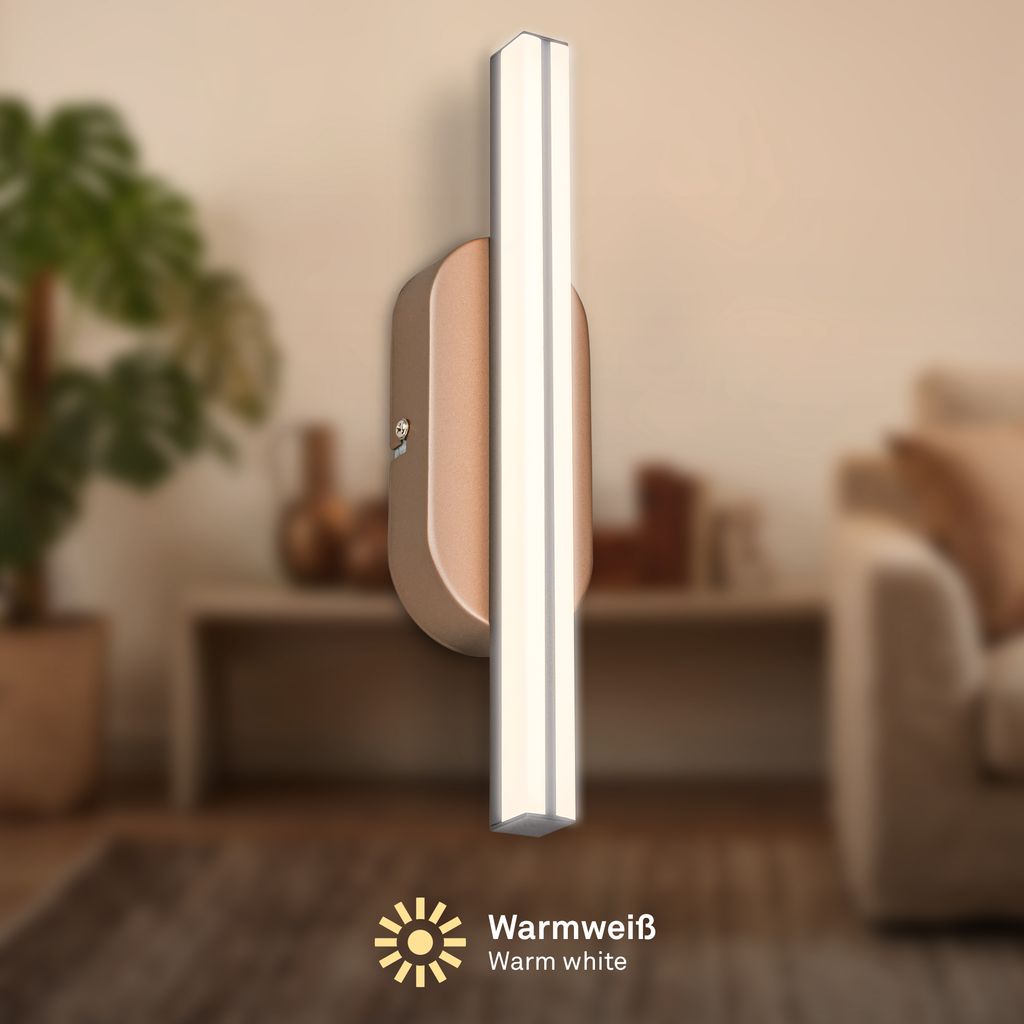 Ruth Wandlampe - 7W, 600lm, LED, Warmweiß, Anthrazit-Bronze Metallic