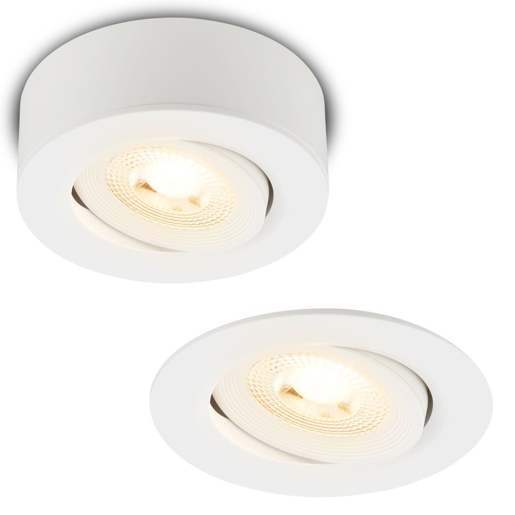 2 in 1 LED Aufbauspot und Einbaustrahler LED Einbauleuchte Spot Schwenkbar 0