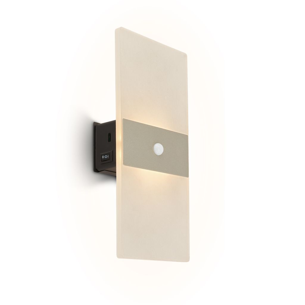 LED Wandleuchte Wandlampe ohne Stromanschluss Bewegungsmelder Akku ohne Bohren 0