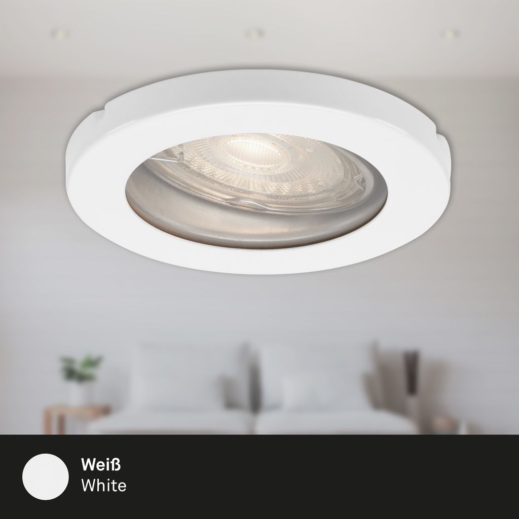 LED Einbauleuchten 3er Set GU10 IP65 5 W weiß Metall-Kunststoff Briloner 6