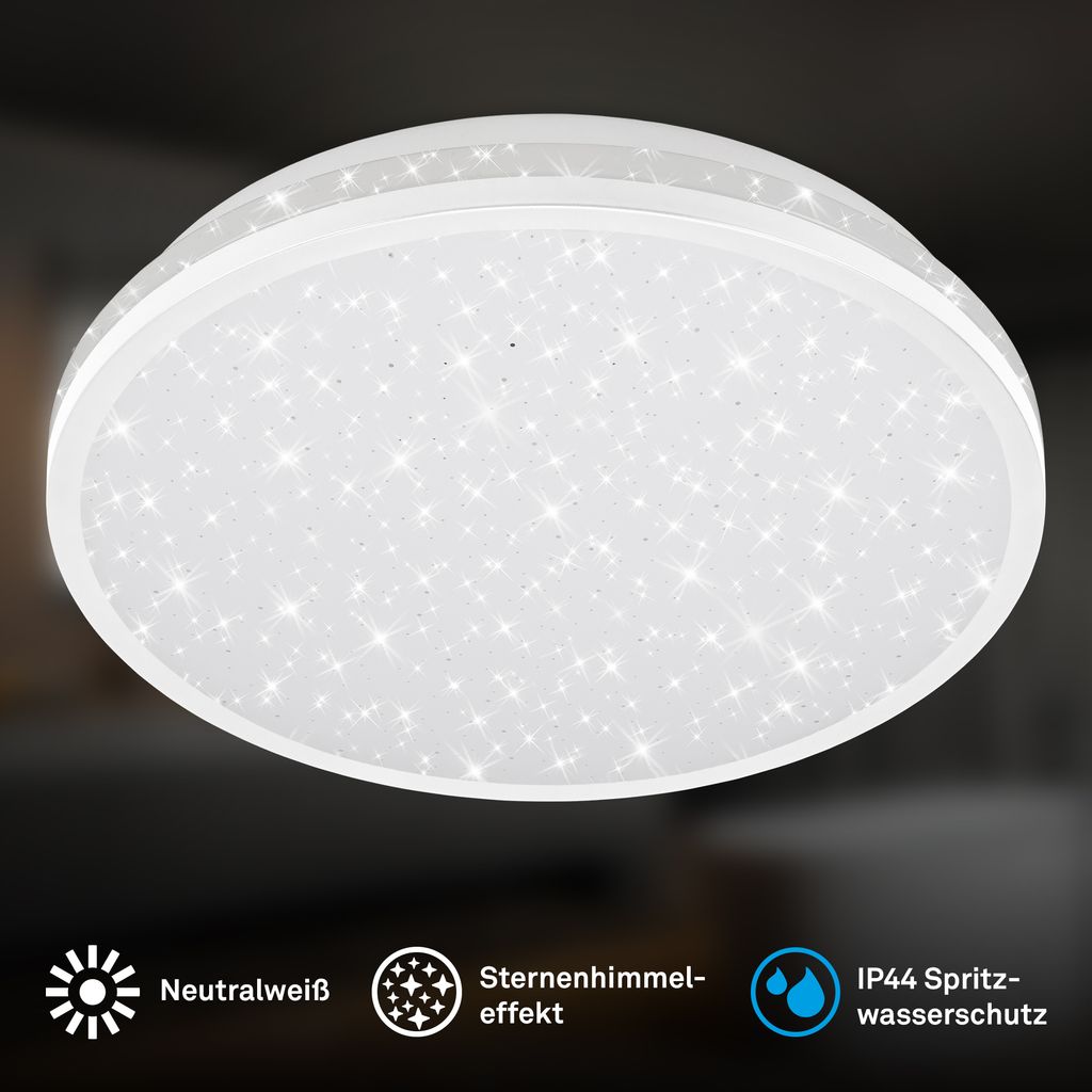Acorbus White Deckenlampe Ø28 cm - 15W, 1800lm, LED, Sternenhimmel, IP44, Weiß