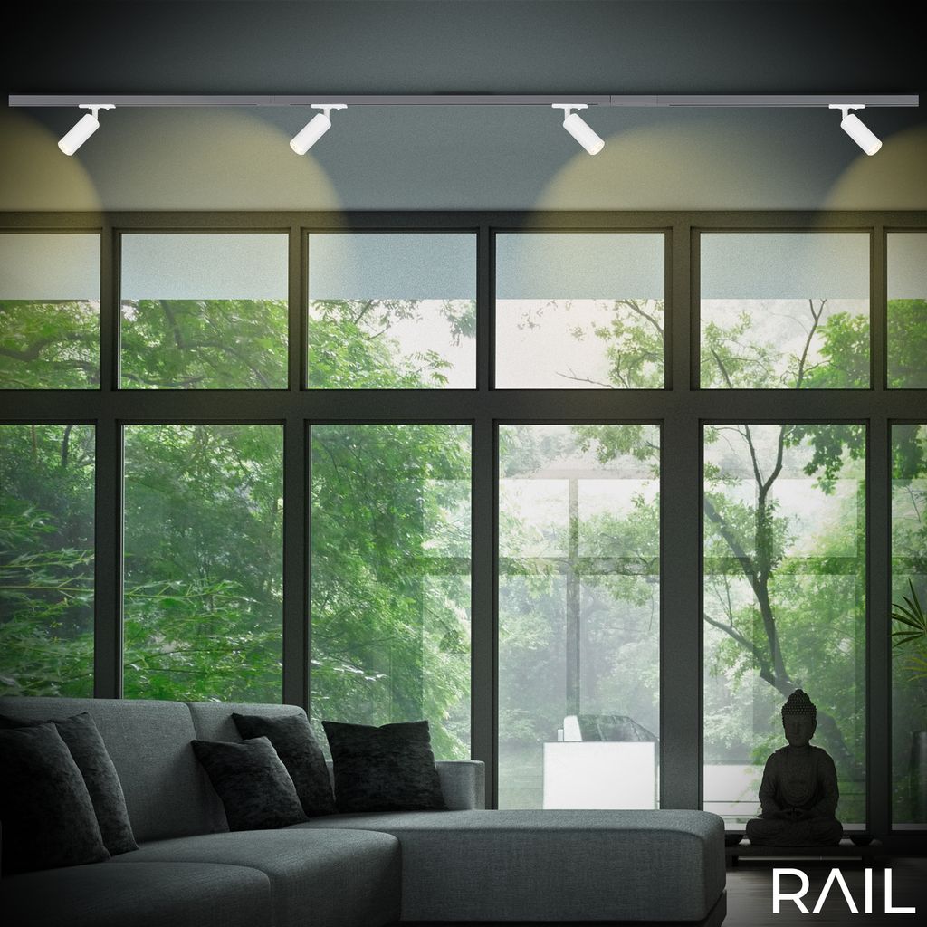 Briloner Rail Schienensystem. Dimmbar. Schwenkbar. Drehbar. Kombinierbar. Weiß. Ø4 x 10 cm 6