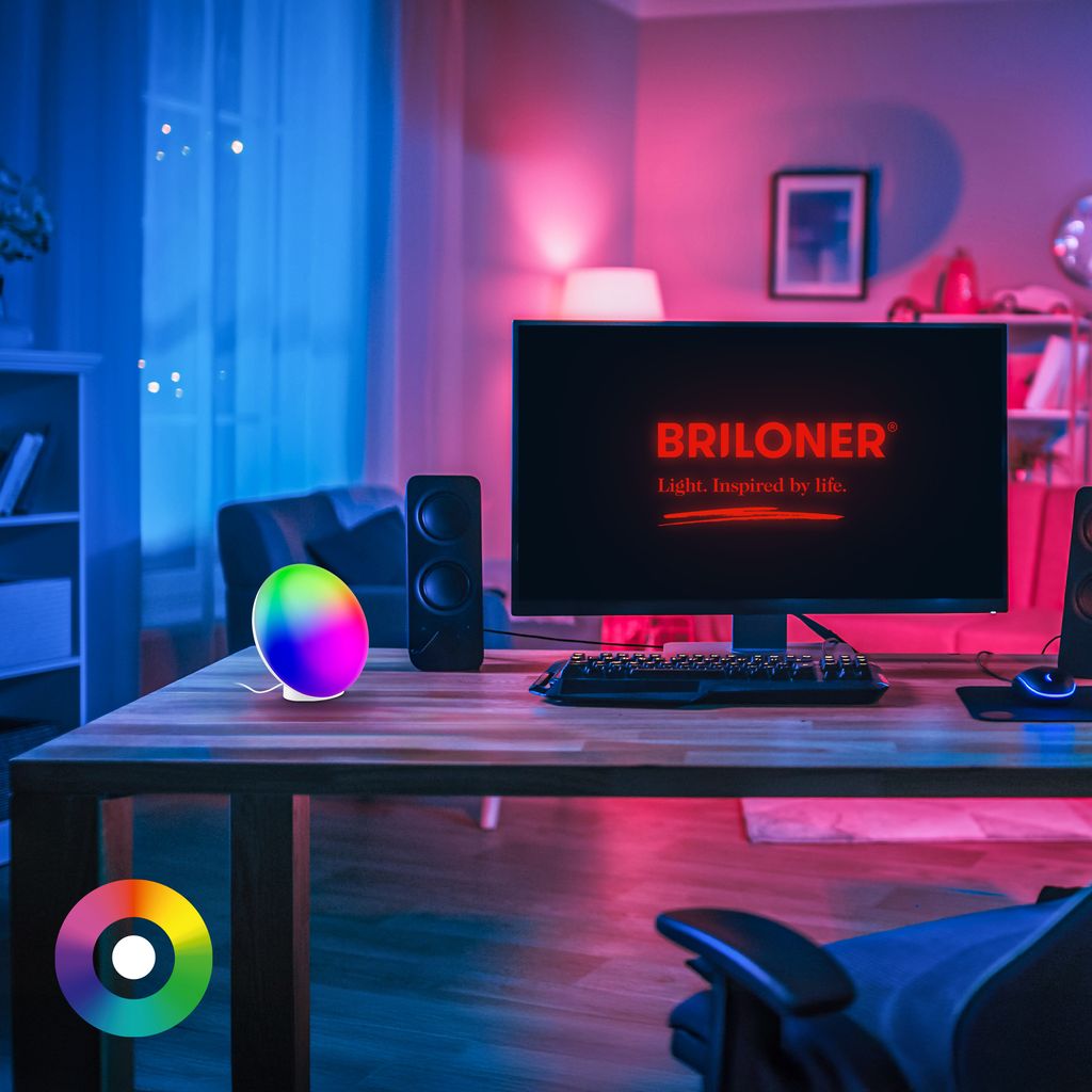 Tara Tischlampe - 6W, 240lm, Dimmbar, LED, Fernbedienung, RGBIC, CCT, Weiß