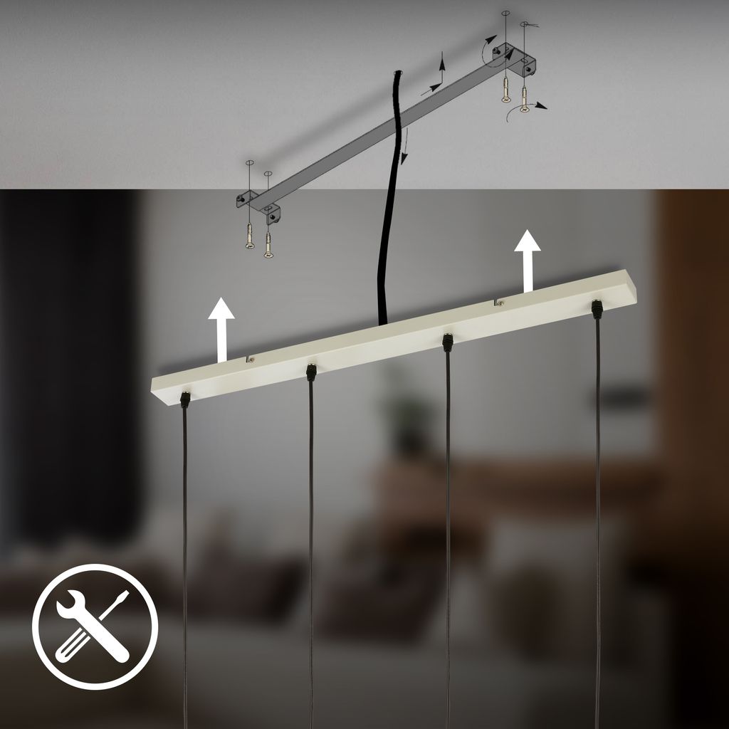 Ida Pendant Light - GU10 Socket, Max. 9W, Height-Adjustable, Coffee-Warm Grey