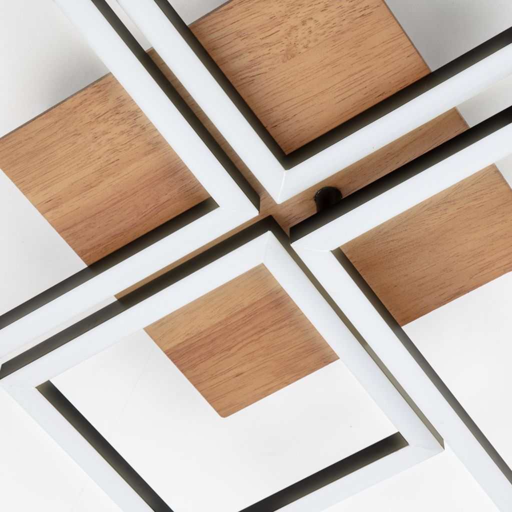 LED Deckenleuchte Dimmbar schwenkbar 44 W schwarz Metall-Kunststoff Briloner 6