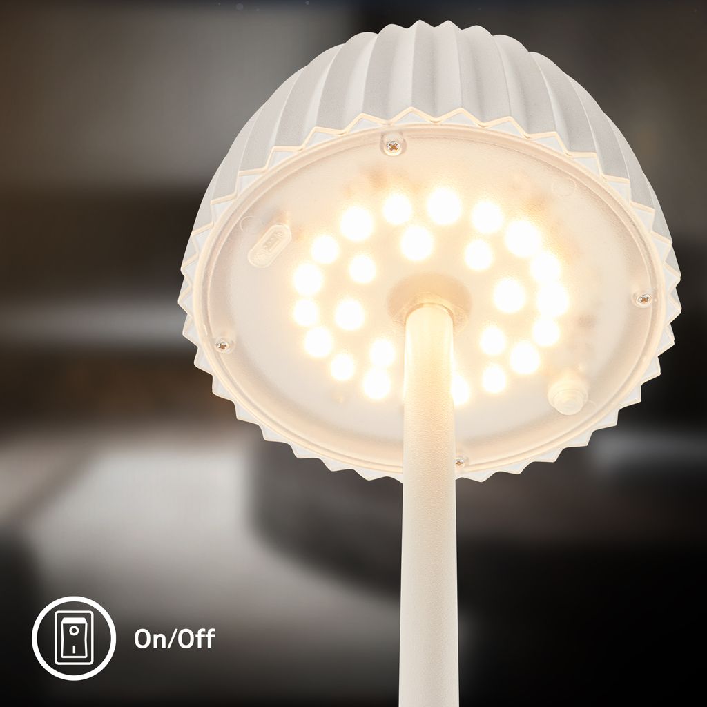 LED Floor Lamp Off-White – Touch Dimmer, USB-C, 8W, 1240mm, Warm Light