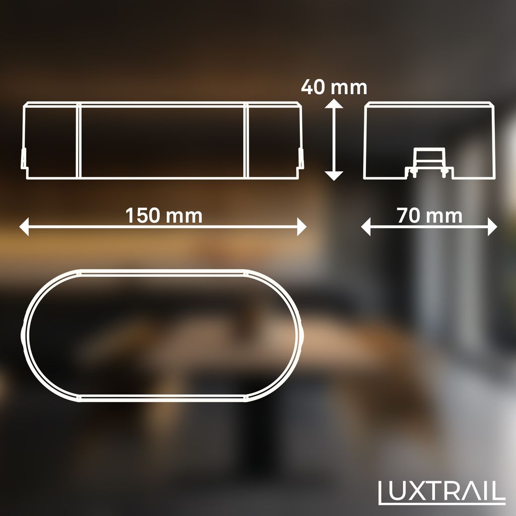 Briloner Luxtrail Schienensystem. Mitte. Zubehör. Erweiterungskomponente. Weiß. 15 cm 6