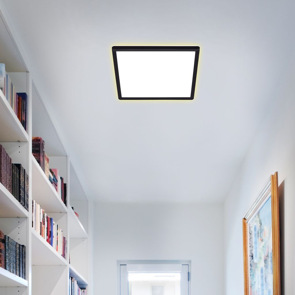 LED Panel Dimmbar Fernbedienung Ultraflach CCT 18W schwarz Kunststoff Briloner 3