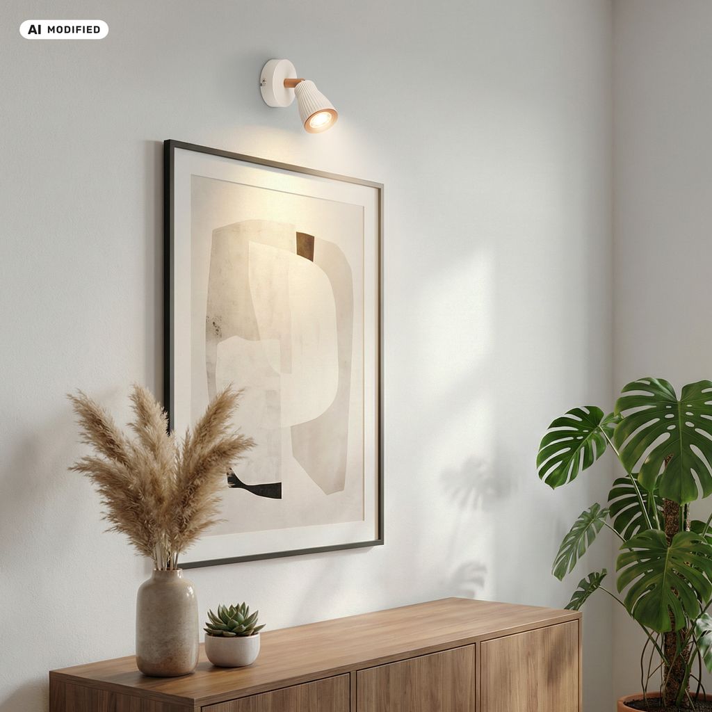 Riff Wandlampe Ø8 cm - 3,5W, 400lm, LED, Schwenkbar, Warmweiß, Warm Grey-Coffee