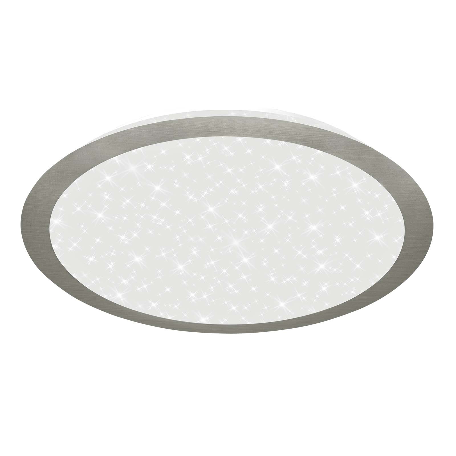 LED Deckenleuchte mit Sternendekor, Ø 36 cm, LED-Platine, 15 W, 1600 lm, matt-nickel