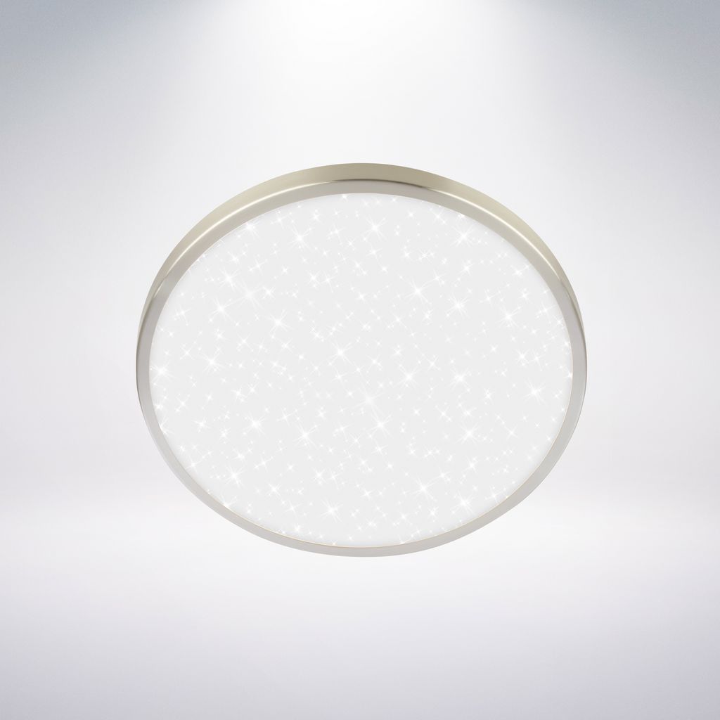 Competo Deckenleuchte Ø24 cm - 12W, 1300lm, LED, Neutralweiß, Nickel-Matt