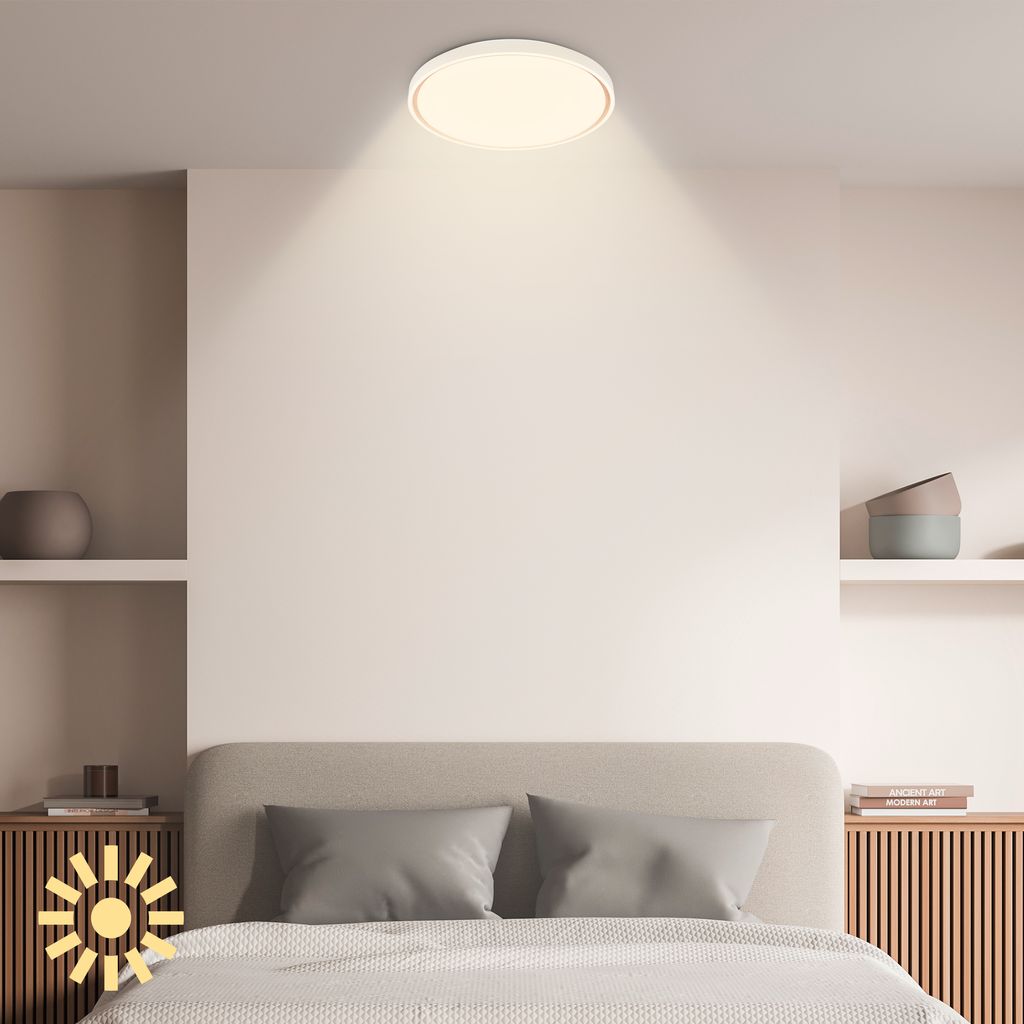Ina Deckenlampe Ø49 cm - 48W, 5200lm, Dimmbar, LED, Fernbedienung, CCT, Coffee