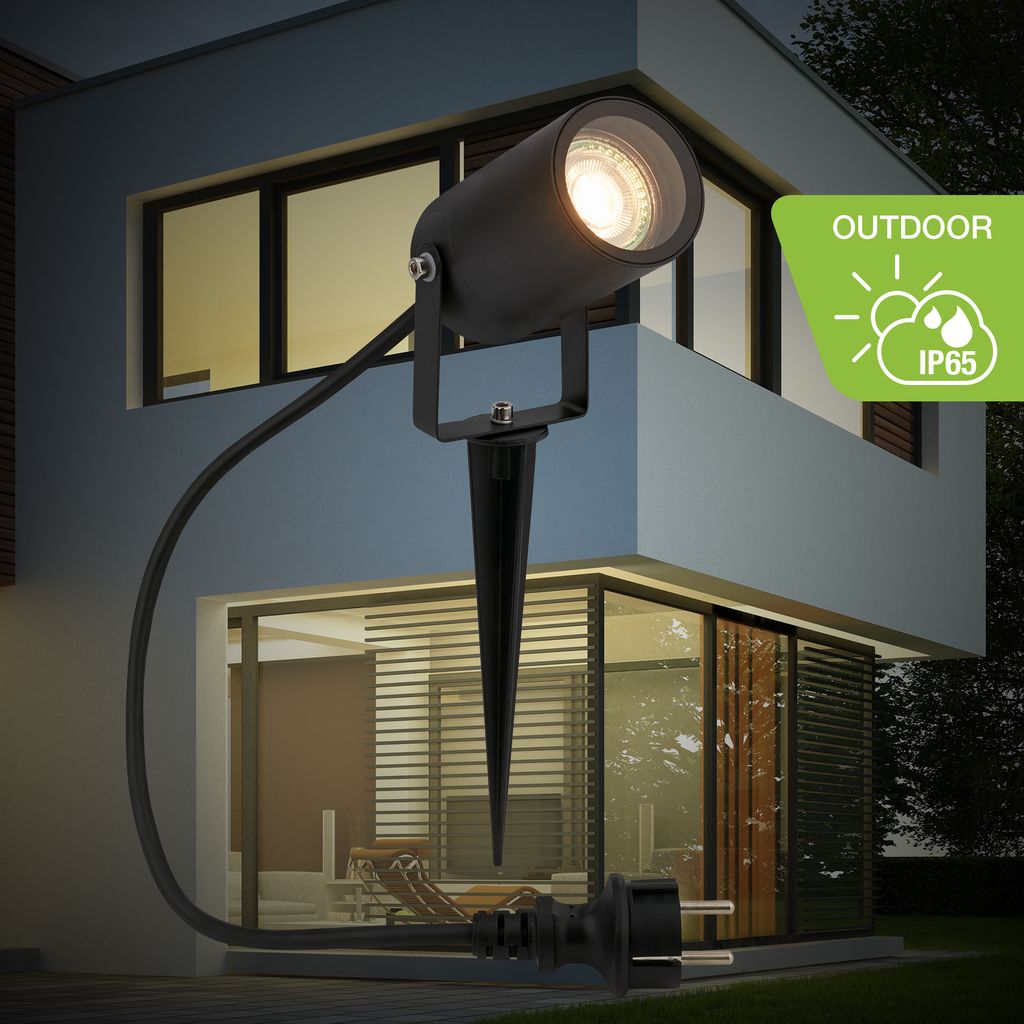 Telefunken LED Gartenstrahler, Strahlwasserschutz, Schwenkbar
