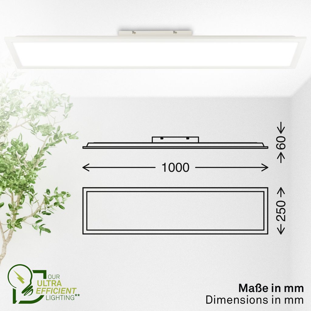 LED Panel LED Deckenleuchte Deckenlampe EEK A Neutralweiß Spritzwasserschutz 3