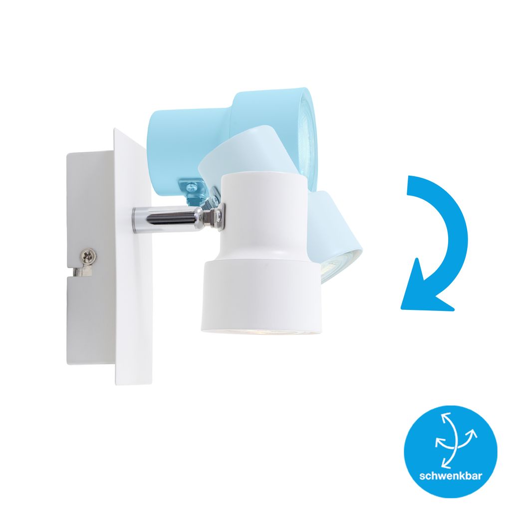 LED Wandspot Spotleuchte 1-flammig GU10 dreh- und schwenkbar 5W Briloner 5