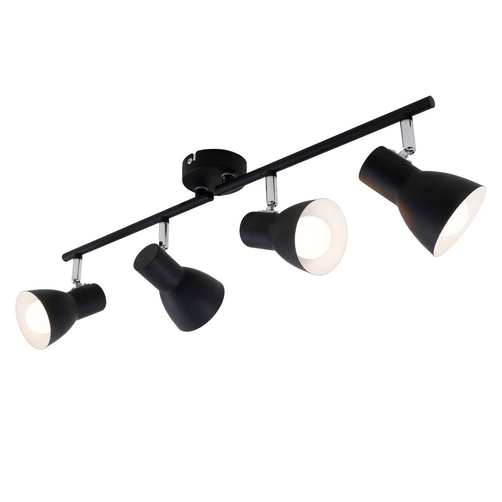 Deckenleuchte Spotleuchte Retro schwenkbar E14 25 W schwarz Metall Briloner 5